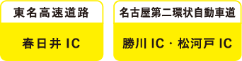 インターチェンジが３カ所！